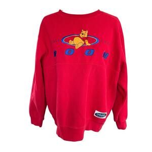 VTG 90s DISNEY WINNIE THE POOH EMBROIDERED SWEATSHIRT M Colorful Whimsical
